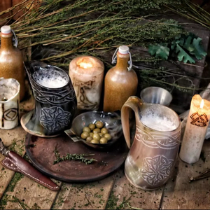 แก้วมักรูปเขาควายทำด้วยมือมีสไตล์ทนทานภาชนะใส่เครื่องดื่มแบบชนบทเหมาะสำหรับสะสมของขวัญและใช้ในชีวิตประจำวัน - Product Image 1