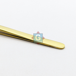 Pinzas para pestañas de agarre perfecto, pinzas para pestañas de acero inoxidable de punta recta para extensiones de pestañas - Product Image 3