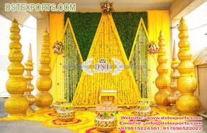 Trending Indian Wedding Haldi Decoración Configuración Lotus Shape Fiber Urli para Haldi Ceremony Super Fine Lotus Design Decor Urli Tub - Product Image 3