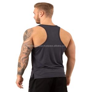 เสื้อกล้ามผ้าฝ้ายระบายอากาศแห้งเร็วเป็นมิตรต่อสิ่งแวดล้อมสำหรับผู้ชายเสื้อกล้ามออกกำลังกายเล่นฟิตเนสลำลองวิ่งออกกำลังกายโลโก้ตามสั่ง100% - Product Image 3