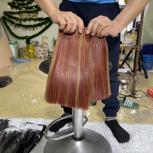 Mèches de cheveux humains vietnamiens bruts de haute qualité, extensions de cheveux, texture droite - Product Image 3