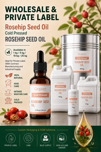Aceite Portador Puro de Rosa Mosqueta (Rosa Canina) a Granel, Infusionado, Venta al por Mayor, Marca Privada, OEM, para el Cuidado Facial Antienvejecimiento, Cosmético Crudo ODM - Product Image 3