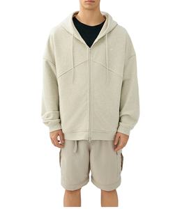 Fabricante de Sudaderas con Capucha Personalizadas OEM, Sudadera con Capucha Cuadrada de Alta Calidad 100% Algodón para Hombre, Sudadera con Capucha con Estampado Puff, Sudadera con Capucha con Cierre - Product Image 1