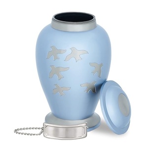 Hermosa urna de cremación decorativa de Metal sólido conmemorativo para adultos, hombres, mujeres, grandes urnas de cremación de latón para cenizas humanas - Product Image 1