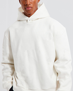 เสื้อมีฮู้ดผ้าคอตตอนโอเวอร์ไซส์ทำจากผ้าฝ้าย100% เทอร์รี่โอเวอร์ไซส์สำหรับผู้ชายเสื้อมีฮู้ดแบบสวมหัวเปิดไหล่ - Product Image 3