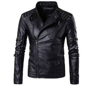 VESTE EN CUIR VÉRITABLE POUR HOMME TOP EN CUIR PREMIUM NOIR Veste pour homme - Product Image 1