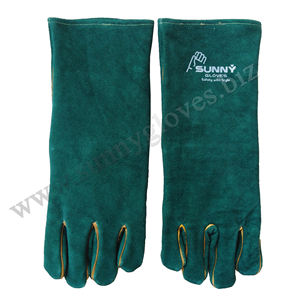 ถุงมือเชื่อมหนังวัวแบบแยกชิ้นใส่สบายทำจากหนังแพะแบบด้านหน้าและด้านหลังระบายอากาศได้ดีปลอดภัย - Product Image 4