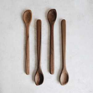 Juego de cucharas de cena de madera Natural ecológicas con estilo, cocina orgánica saludable, regalos de cocina - Product Image 1