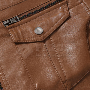 Chaqueta de invierno de piel de vaca para hombre de peso pesado con cuello levantado, cuero suave al tacto cómodo para logotipo frontal de clima duro - Product Image 4