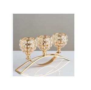 Gold Metal <b>Set</b> of Two Dinning Table Top <b>Candle</b> Holders Tall Size Unique Crystal <b>Candle</b> Stand Event Decorative Crystal <b>Candle</b> <b>Set</b> - Product Image 2