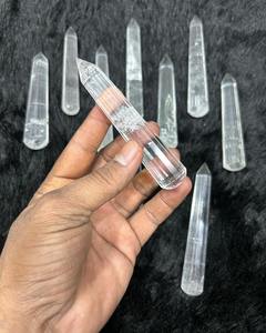 Faceted Clear Quartz <b>Wand</b> Smooth Polished <b>Crystal</b> Pencil <b>Wand</b> High Energy Carved Healing Stone Wholesale Gift <b>Crystals</b> - Product Image 4