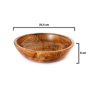 Cuenco de madera para servir para Frutero de nueces de madera para uso Multiusos y con la mejor calidad Absolut Personalizable - Product Image 6