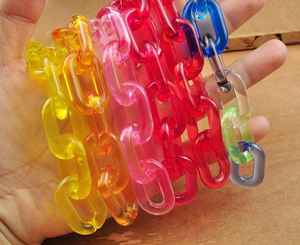 Sangles d'épaule décoratives remplaçables en chaîne de résine avec accessoires de chaînes de sac en acrylique Collier en chaîne de résine - Product Image 3