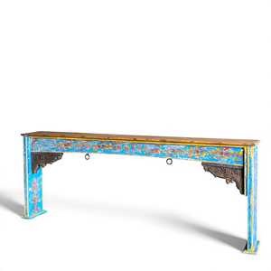 Rustic Wooden <b>Console</b> <b>Table</b> with Mirrored Design for Living Room or Hotel Decoration Home Furniture with Storage Features - Product Image 1
