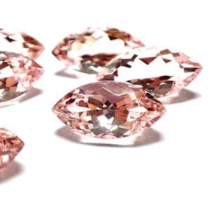 Pierre de morganite pêche Marquise taillée à facettes Madagascar pierres précieuses en vrac Morganite fabrication de bijoux pierres précieuses Morganite semi-précieuses - Product Image 6