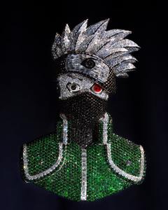 Colgante de diamante personalizado para hombres máscara facial 3D Iced Hip Hop joyería de fiesta VVS cadenas de moissanita chapado en oro rosa acabado de ley - Product Image 6