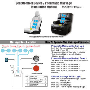 Juego de Masajeador Inflable con Vibración AKEE para Mercedes Benz Sprinter Van |   Asiento Universal para Automóvil de 12V/24V |   Material de PVC - Product Image 4