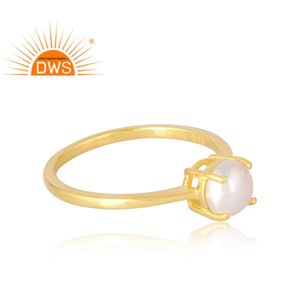 แหวนพลอยไข่มุกธรรมชาติ18K ชุบทอง18K 925เงินสเตอร์ลิงเครื่องประดับอัญมณีดีมีคุณภาพเป็นของขวัญสำหรับผู้หญิง - Product Image 4