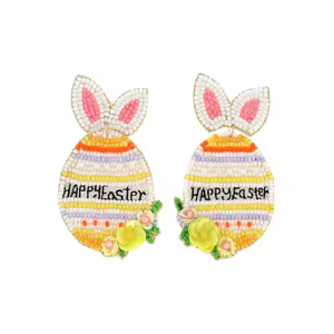 Boucles d'oreilles pendantes en cristal de perles de rocaille multicolores Boucles d'oreilles pendantes en perles de riz de qualité supérieure - Product Image 6