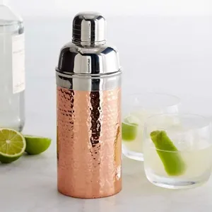 Stainless Steel Copper Plated 24-Piece Hammered <b>Cocktail</b> <b>Shaker</b> <b>Set</b> 500ml Capacity Eco-Friendly Durable Reusable Mirror Finish | - Product Image 2