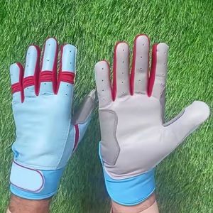 Guantes de Bateo de Béisbol de Cuero Personalizados al por Mayor, Último Diseño, Impresión Personalizada, Guantes de Bateo de Béisbol para Niños y Adultos, Diseño Bruce Bolt - Product Image 4