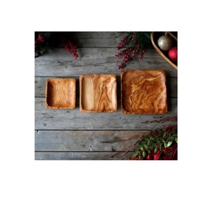 Plato de Madera de Acacia Personalizable, Minimalista, de Color Natural, Ecológico, Duradero, D9H1cm, Origen Vietnam, Irregular, 100 Piezas - Product Image 1