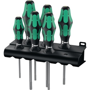 WERA 6-Piece TORX <b>Screwdriver</b> <b>Set</b> 367/6 HF with 2-Component Handle and Round Blade - Product Image 1