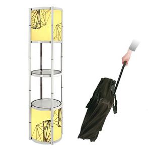 Promotie 4-laags vierkante ronde opvouwbare pop-up presentatie-rekken intrekbare twist-toren - Product Image 3