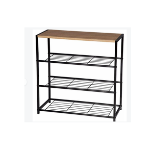 ชั้นวางรองเท้าไม้มะม่วงสีธรรมชาติชั้นวางรองเท้าตกแต่งบ้านไร่ขายดีในราคาส่งออก - Product Image 2