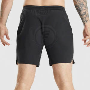 Pantalones cortos de gimnasio para hombres de algodón 100% de último diseño Patrón sólido Servicio OEM Pakistán Hecho para adultos - Product Image 2