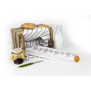 Bolsas de Papel para Alimentos con Estampado de Espigas Blancas de 6x50cm, Papel Profesional, 1000 Unidades, B2B - Product Image 1