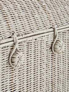 Vietnam Grey Woven Rattan <b>Storage</b> Chest OEM ODM Handmade Seagrass <b>Trunk</b> Decorative Organizer Modern Rustic Home Decor Wholesale - Product Image 4