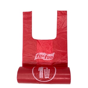 ODM กระเป๋าใส่เสื้อยืดสำหรับห่ออาหารและผักถุงพลาสติกทำจากผ้า HDPE กระเป๋าช้อปปิ้งแบบม้วน - Product Image 1