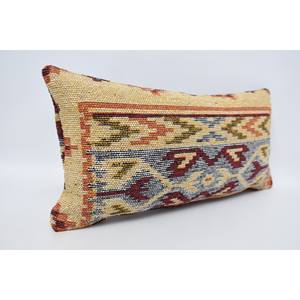 หมอนขนสัตว์ลวดลายเรขาคณิต12X24นิ้วสีเหลืองแบบดั้งเดิมสไตล์วินเทจหรูหราทอสำหรับโซฟานั่งเล่นเพื่อเน้นคริสต์มาส - Product Image 3