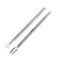AMETRINE SURGICAL Conjunto de Manicure de 2 Peças em Aço Inoxidável de Alta Qualidade com Limpador de Cutículas de Dupla Ponta e Empurrador Reutilizável em Caixa