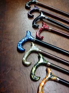 USING COMFORTABLE NON SLIP WOODEN RESIN <b>WALKING</b> <b>STICK</b> with Multi Shape Stong <b>Handle</b> for Old Age People Rehabilitatio - Product Image 4