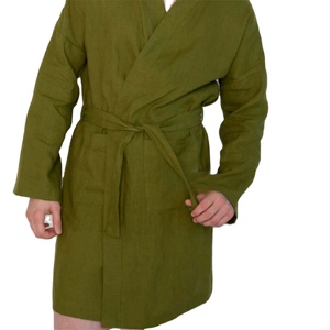 Durable Polyester/Cotton Men Bathrobe-Premium Quality Seamless Eco-Friendly & Breathable Custom Logo/Colors Wholesale Available - Product Image 1