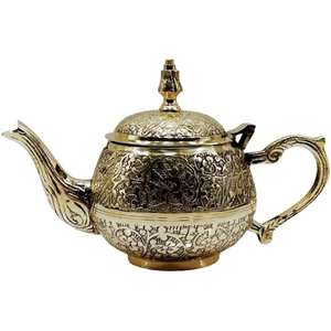 กาต้มน้ำชาทองเหลืองสวยงามพร้อมงานฝีมือช่างฝีมือพร้อมขัดเงาทองปรับแต่งรูปร่างและขนาดได้ตามต้องการ - Product Image 6