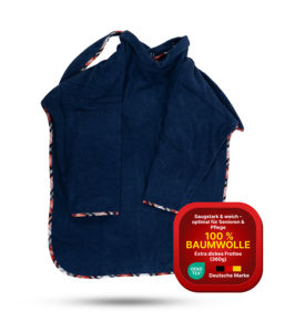 Bavoirs modernes pour adultes, personnalisés avec logo imprimé, en coton bleu, protection des vêtements, shorts, accessoires de nettoyage ménager - Product Image 1