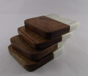 Posavasos de mármol de madera para decoración del hogar, cocina, restaurante, oficina, mesa de comedor, tazas de té, tazas de café, latas de cerveza, bar, vasos de agua - Product Image 3