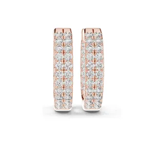 Pendientes de Aro con Diamantes de Laboratorio de 0.72 CT, Claridad VVS-VS, Color EF, Oro de 18KT, 14KT, 10KT y Plata 925, Oro Rosa, Amarillo, Blanco - Product Image 6
