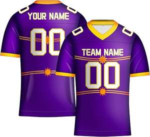 Camiseta clásica de fútbol americano personalizada, fabricantes de camisetas de fútbol callejero con sublimación de malla transpirable, camiseta de equipo - Product Image 2