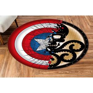 Alfombra de Capitán América: alfombra redonda antideslizante, decoración para habitación de niños, alfombra suave no tejida - Product Image 3