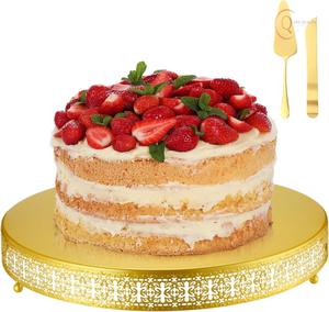 Elegante Soporte para Tartas de Metal con Bordes Lisos, Ideal para Exhibir Tartas y Dulces - Product Image 6