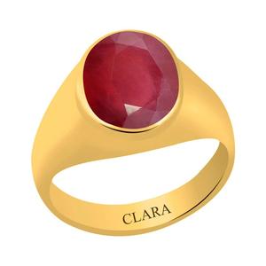 NOVAMART Fine Certified Natural Ruby Manik <b>Gold</b> <b>Ring</b> Fashionable Vintage with Eye Pattern Bezel Setting for Gift Wholesale Expor - Product Image 1