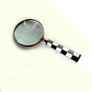 Round <b>Magnifying</b> Brass Frame <b>Glass</b> With Resin Wooden Horn and Bone Handle Manufactured - Product Image 3