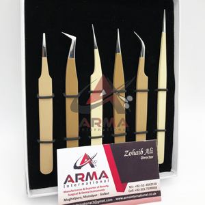 แหนบปลายขนตาสแตนเลสสูงด้ามจับแข็งแรงทนทานฉลากส่วนตัว - Product Image 1