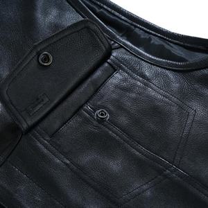 เสื้อกั๊กหนังแท้ปักลายแบบสั่งทำสำหรับผู้ชาย สไตล์สตรีทคลาสสิก ระบายอากาศได้ดี เป็นมิตรกับสิ่งแวดล้อม เหมาะสำหรับขี่มอเตอร์ไซค์ - Product Image 5