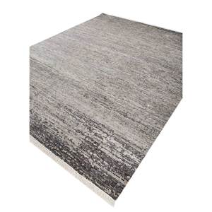 Tapis en laine afghane noué à la main gris noir, coton biologique, abstrait, pour salon, couloir, forme rectangulaire - Product Image 2