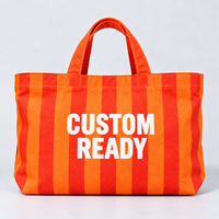 Sac fourre-tout en toile de coton rayé, grande capacité, écologique, avec logo personnalisé, idéal pour le shopping, les vacances et la plage – Vente en gros directe usine